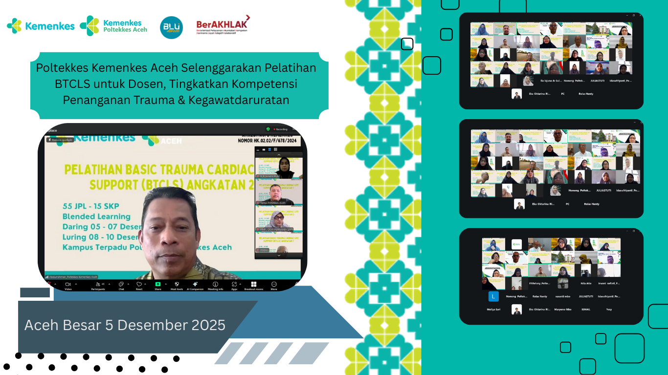Poltekkes Kemenkes Aceh Selenggarakan Pelatihan BTCLS untuk Dosen, Tingkatkan Kompetensi Penanganan Trauma & Kegawatdaruratan